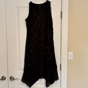 NWT Black Lace Sequin Sleeveless Dress